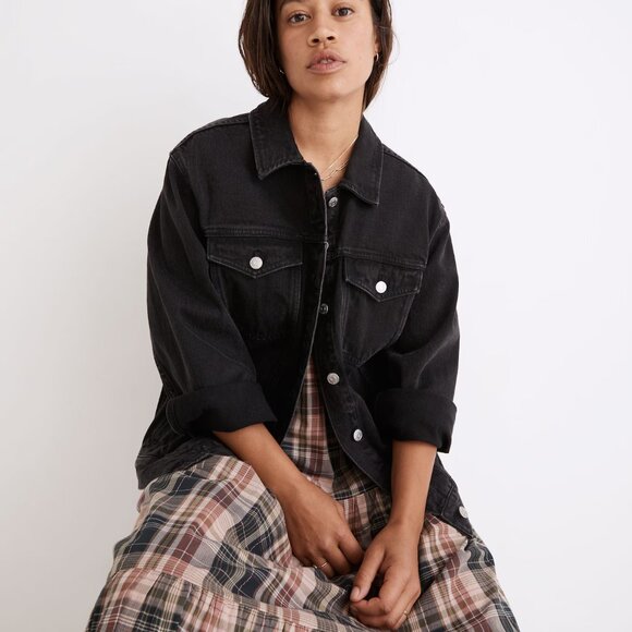 Madewell Black Jean Jacket - Picture 4 of 6